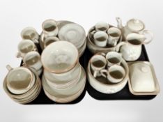 Approximately fifty one pieces of Denby tea,