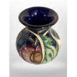 A Moorcroft squat vase, height 9.