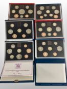 Boxed coins including crowns etc
