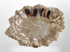 A silver leaf dish