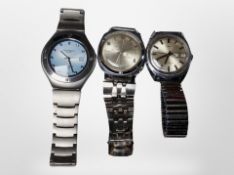 A Gent's Sekonda stainless steel wrist watch,