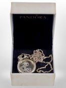 A Pandora pendant and chain
