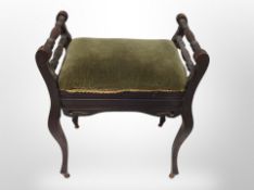 A 19th century piano stool