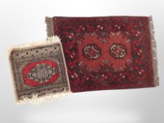 An Afghan Balouch rug, 70 cm x 46 cm,