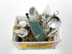 A box of assorted Continental light fittings,