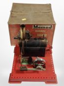 A Mamod SE3 live steam piston engine in original box,
