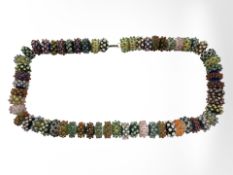 An oversized Murano style 'Tutti-Frutti' glass beaded necklace, length 60 cm.