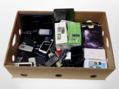 A box of mobile telephones,