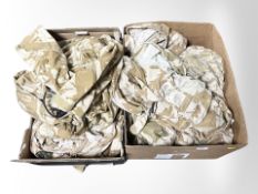 Two boxes of desert combat jackets