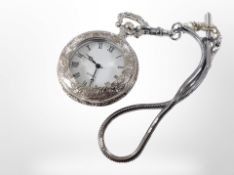 A pocket watch and chain