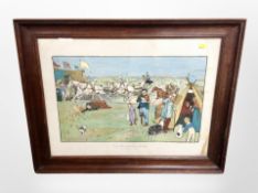 A Cecil Aldin colour print 'The Bluemarket Races', 60 cm x 30 cm,