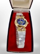A lady's watch with opal and mother of pearl