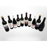 Ten bottles of red wine - La Fama Cabernet Sauvignon 2017, Martinez Bujanda 2002,