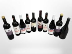 Ten bottles of red wine - La Fama Cabernet Sauvignon 2017, Martinez Bujanda 2002,