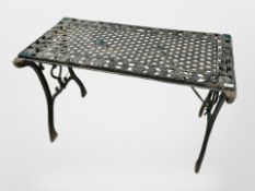 A 19th century cast iron conservatory table base,