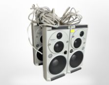 A set of three Technics SB-F20 speakers