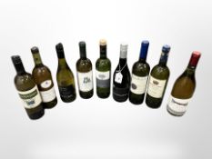 Nine bottles of white wine - La Riojana 2006, Mancini 2006, 16 Little Black pigs,