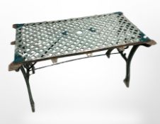 A 19th century cast iron conservatory table base,