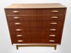 A 1970's Danish teak chest of drawers,