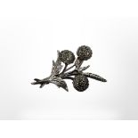 A Scottish silver thistle brooch