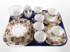 Twenty one pieces of antique English Imari tea china