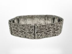 A silver marcasite bracelet
