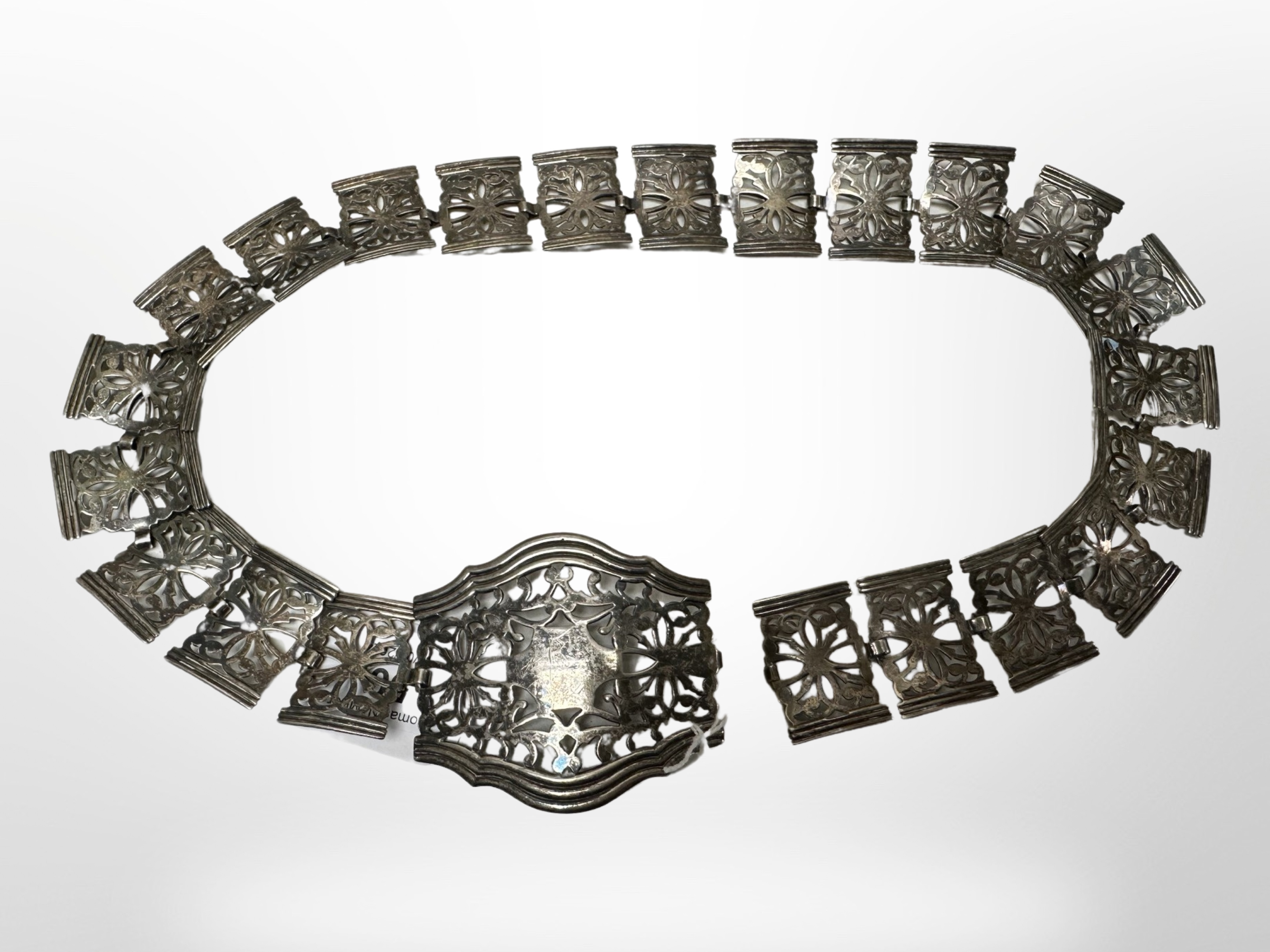 A silver-plated nurse's belt.