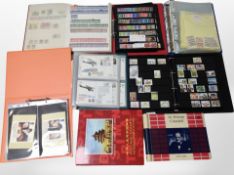 Eight stamp albums containing Winston Churchill stamp collection, British and World Stamps,