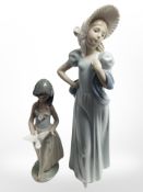 A Lladro figure of a girl holding a dove, no.