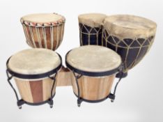 A group of hand drums.