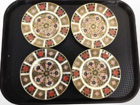 A set of four Royal Crown Derby Old Imari plates, pattern 1128,