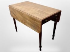 An early Victorian mahogany Pembroke table,