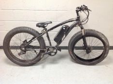 A Sheng Milo fat tyre electric bike, with battery pack,