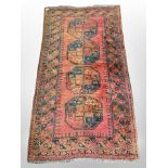 A Bokhara rug, Afghanistan, 205cm x 111cm.