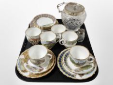 Six Scottish T W Ltd china trios,