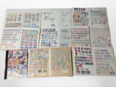 Six Stanley Gibbons stock books and two further albums containing 20th century world stamps