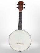 A homemade banjo ukelele.