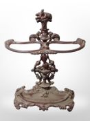 A 19th century cast iron stick stand,
