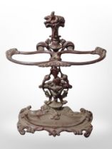 A 19th century cast iron stick stand,