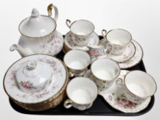 Approximately 26 pieces of Royal Albert Victoriana Rose tea china,