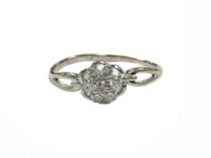 A 9ct gold diamond cluster ring, approximately 0.25ct.