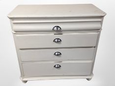 A 19th century Danish painted pine four drawer chest,