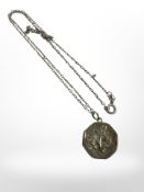 An old silver locket on chain