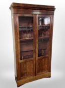 A 19th century Danish mahogany double door bookcase,