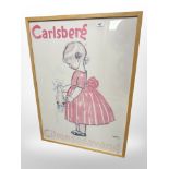 A continental colour print 'Carlsberg', 65cm x 89cm.