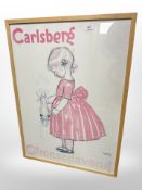 A continental colour print 'Carlsberg', 65cm x 89cm.