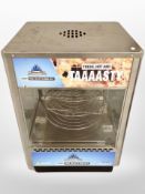 A commercial pizza display warmer,
