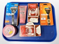 A group of new retail stock items - Gillette Proglide five blade pack,