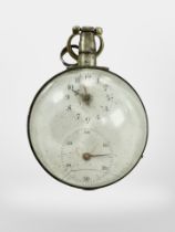 An early 19th century silver verge pair cased pocket watch, the movement signed H Arkinstall,
