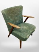 An early 20th century Danish beech framed armchair